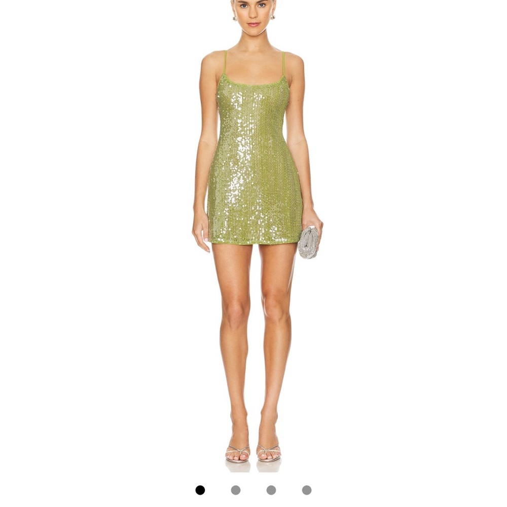 Camila Coelho Lime Sequin Mini Dress